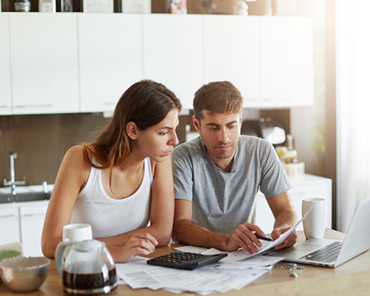 Couple at home